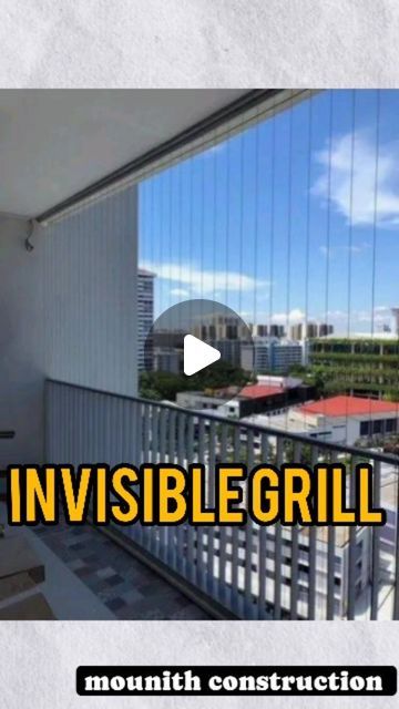 Safety Grills For Balcony, Balcony Safety Ideas, Grill Balcony Design, Invisible Grills For Balcony, Balcony Safety Grill Design, Safety Grill Design, Invisible Grill, Grill Designs, Aesthetic View