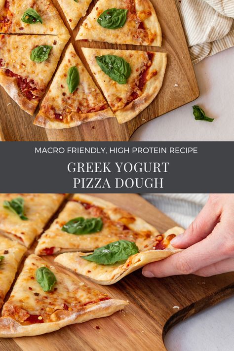 Greek Yogurt Pizza Dough, Greek Yogurt Pizza, Yogurt Pizza, Yogurt Pizza Dough, Protein Pizza, Baking Muffins, Everyday Dishes, Healthy Meals For Kids, Delicious Dinner Recipes