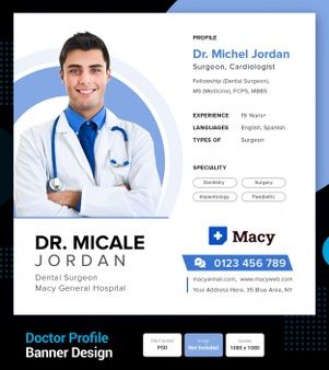 Doctor Vectors, Photos and PSD files | Free Download Doctor Template, Doctor Profile, Doctor Poster, Medical Poster, Profile Website, Profile Template, Dental Surgeon, Medical Posters, Types Of Social Media