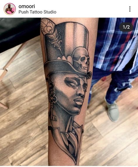 Papa Legba Tattoo, Papa Legba, Leg Sleeve Tattoo, Leg Sleeves, Sleeve Tattoos, Portrait Tattoo, Body Art, Tattoos, On Instagram