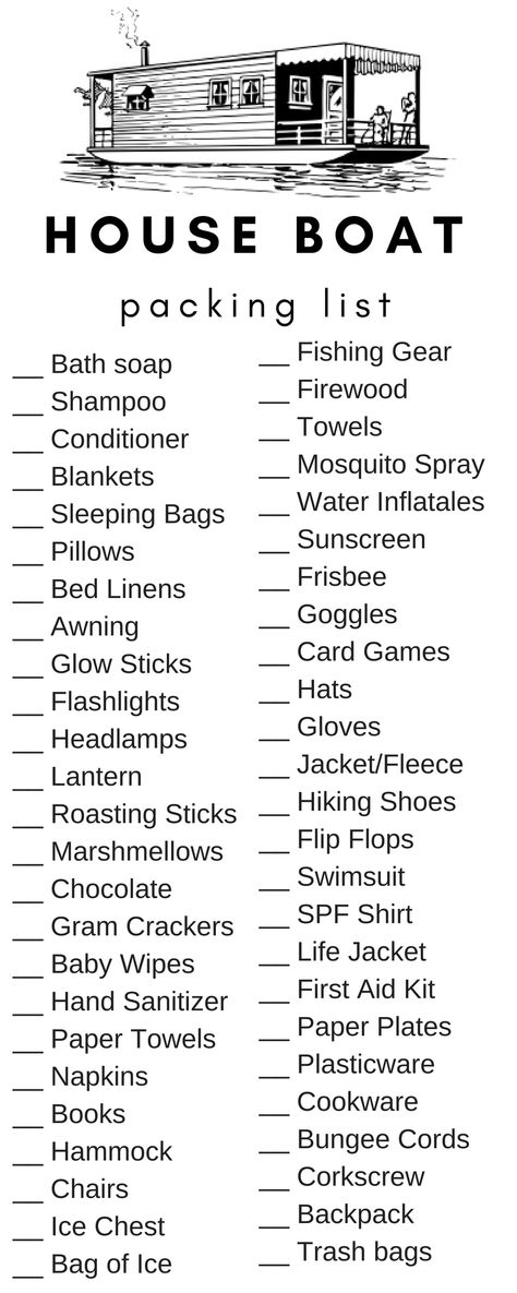 House Boating Packing list printable Overnight Boat Trip, Lake Powell Houseboat Packing List, Lake Powell Packing List, Boat Packing List, House Packing List, Packing List Summer, Houseboat Vacation, Lake Shasta, Lake Trip