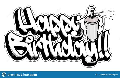 Happy Birthday Bubble Letters, Bubble Letters Graffiti, Happy Birthday Graffiti, Birthday Graffiti, Graffiti Birthday, Artistic Lettering, Happy Birthday Calligraphy, Music Graffiti, Happy Birthday Font