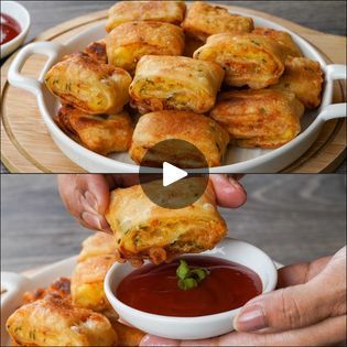 Quick Rolls Recipe, Vegetable Samosa Recipe, Snacks Easy Quick, Easy Samosa Recipes, Nashta Recipe, Vegetable Samosa, Quick Rolls, Samosa Recipe, Potato Snacks