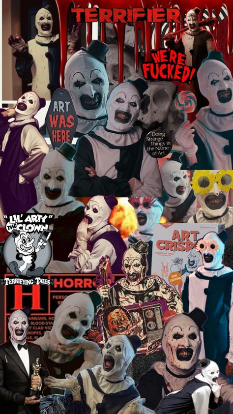 Horror Lock Screen Wallpaper, Wallpaper Iphone Halloween Scary, Art The Clown Background, Halloween Wallpaper Pennywise, Retro Halloween Background, Art The Clown Wallpaper Terrifier, Spooky Halloween Backgrounds Iphone, Art The Clown X Y/n, All Horror Movie Characters