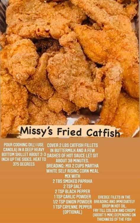 Fried Catfish Recipe, Fried Catfish Recipes, Catfish Recipe, Southern Fried Catfish, Fish Batter Recipe, Seafood Dish Recipes, Catfish Recipes, Fish Dinner Recipes, Fried Catfish