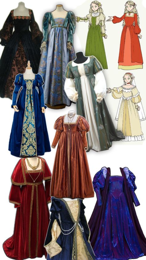 italian renaissance? i like the shapes and colors Italian Dresses, Ren Faire Outfits, Tudor Dress, Shapes And Colors, Medieval Dress, Folk Fashion, Fantasy Dress, Historical Dresses, Historical Clothing