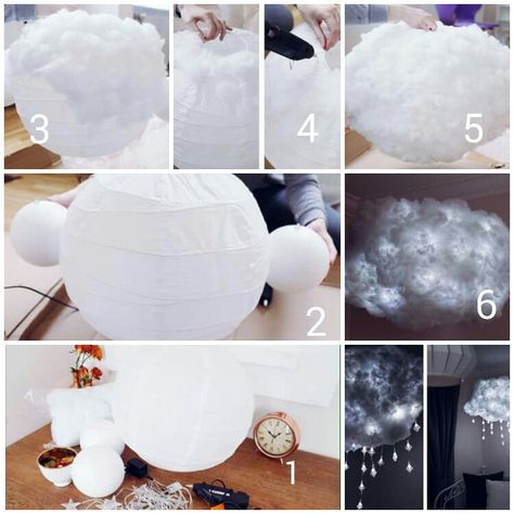 Cotton Clouds Diy, Cloud Lamp Diy, Church Background, 14th Birthday Party Ideas, Cloud Party, Cloud Pendant, Witchy Room, Tropical Party Decorations, Airplane Baby Shower