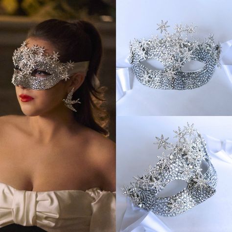 Dynasty Closet Christmas Masquerade Mask, Star Themed Masquerade Mask, Masquerade Mask Diy Prom, Star Mask Masquerade, Celestial Masquerade Mask, Dnd Masquerade, Masquerade Ideas, Dynasty Closet, Masquerade Outfit