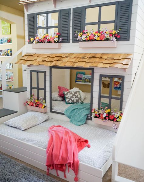 Bed Image Bunk Bed Ideas Diy, Bedframe Diy, Bunk Beds Small Room, Trundle Bed With Storage, Modern Bunk Beds, Triple Bunk Bed, Loft Bunk Beds, Dollhouse Bed, Bunk Beds With Stairs