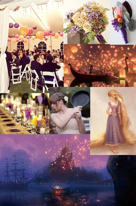 Some great Tangled inspo Wedding Ideas Disney, Rapunzel Wedding Theme, Rapunzel Wedding, Tangled Wedding, Homecoming Themes, Debut Ideas, Prom Themes, Tangled Party, Disney Wedding Theme