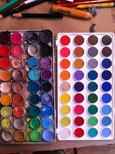 Artist Aesthetic, Watercolor Palette, Arte Inspo, Art Supply, Foto Art, Color My World, Art Tools, Art Aesthetic, Artsy Fartsy