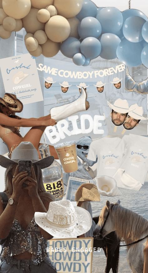 Unique Bachelorette Party Themes | Unique Bachelorette Themes - Babes Engaged Cowgirl Bachelorette Decor, Coastal Cowgirl Bachelorette Party, Coastal Bachelorette Party, Coastal Cowgirl Bachelorette, Coastal Party, Beach Cowgirl, Coastal Bachelorette, Cowgirl Bride, Cowgirl Bachelorette Party