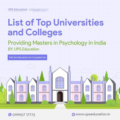 Psychology Course, Masters In Psychology, Best Universities, Psychology Courses, Best University, Top Universities, Colleges And Universities, To Study, Study Motivation