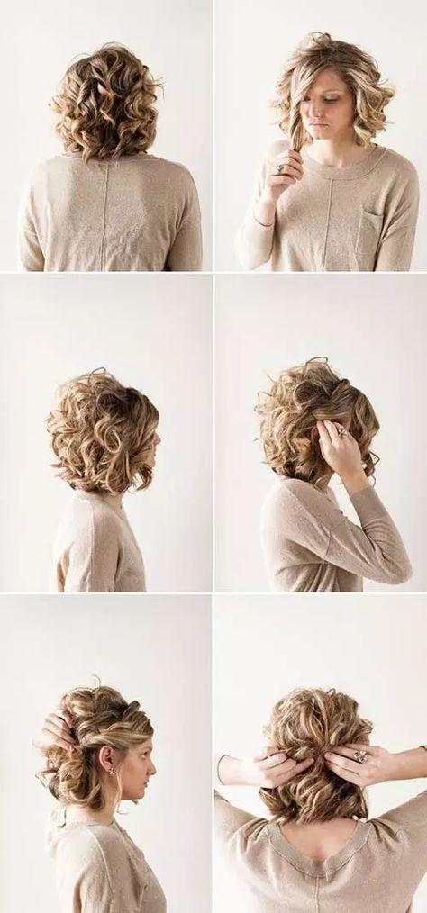 20 Amazing Hairstyles For Curly Hair For Girls Shoulder Length Curly Hair, Curly Hair Updo, Mom Hairstyles, Popular Haircuts, Short Wavy Hair, Short Wavy, Short Hair Updo, Formal Hairstyles, Short Curly Hair