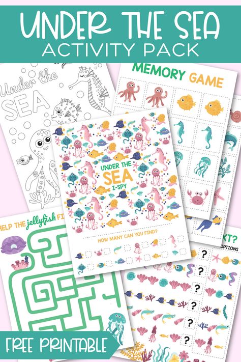 Under the Sea Activity Pack - Free Printable | Sea activities, Activity pack, Under the sea . #Free_Under_The_Sea_Printables #Under_The_Sea_Free_Printables #Under_The_Sea_Classroom_Activities #Ocean_Free_Printables Under The Sea Prek Activities, Under The Sea Free Printables, Under The Sea Classroom Activities, Under The Sea Reading Activities, Ocean Playdough Mats Free Printable, Under The Sea Learning Activities, Ocean Day Activities, Under The Sea Activities For Kids, Under The Sea Worksheets