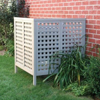 great for our gas meter! Privacy Trellis, Ac Cover, Living Pool, Diy Bbq, Pump Cover, Outdoor Privacy, Privacy Screens, Up House, Pool Equipment