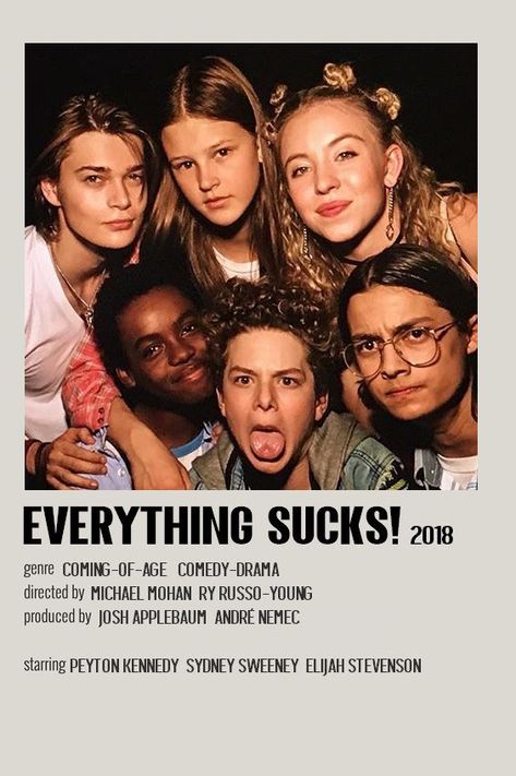 Everything Sucks Aesthetic, Everything Sucks, Indie Movie Posters, Movies To Watch Teenagers, Most Paused Movie Scenes, Iconic Movie Posters, Girly Movies, Film Posters Minimalist, Great Movies To Watch