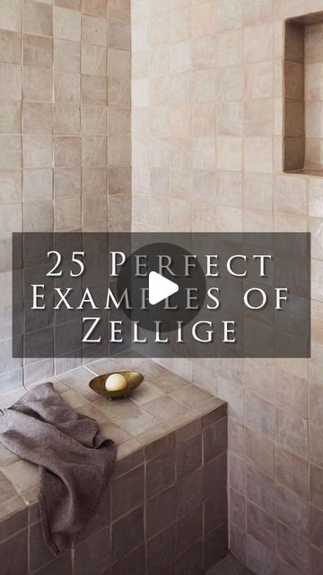 Kreiss on Instagram: "Here are the 25 (yes, 25!) perfect examples of zellige tiles being executed to perfection.  #zelligetiles #tilework #bathroomdesign #bathroomdesignideas #homerenovations #interiordesignideas #interiordesigninspiration #lainteriordesigner" Zellige Bathroom Tiles, Zellige Tiles, Zellige Tile, Fantasy House, Tile Work, Counter Top, Shower Tile, Interior Design Inspiration, Tile Bathroom