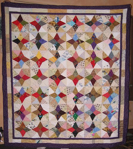 Jewells' birthday quilt - Facets of Friendship Periwinkle Quilt, Birthday Quilt, Feedsack Quilt, Quilts Vintage, Block Quilt, Crochet Needle, String Quilts, Scrap Quilt Patterns, Traditional Quilts