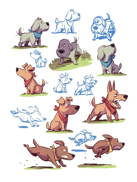 From my new art book, CREATIONS... - The Art of Derek Laufman Derek Laufman, Cartoon Dog Drawing, Cute Dog Drawing, Doodle Characters, Dog Sketch, Fun Illustration, Character Poses, Character Design Animation, Animation Design