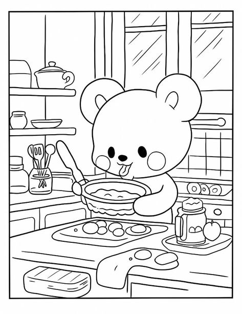 Full Coloring Pages, Cute Drawings No Color, Simple Cute Coloring Pages, Coloring Aesthetic Page, Cute Cartoon Coloring Pages, Bold And Simple Coloring Pages, Coloring Pages Aesthetic Coquette, Cute Coloring Book Pages, Outfit Coloring Pages