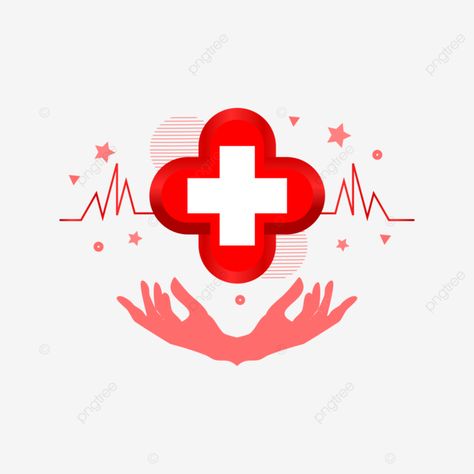 Hospital Symbol Design, Red Cross Drawing, Health Care Poster Design, Health Care Logos, Logo Pmr, Health Logo Ideas, Poster Pmr, Health Care Illustration, Health Care Poster