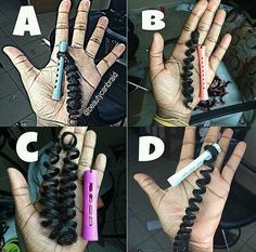 Perm Rod Sizes And Results Curls, Short Permed Hair Before And After, Perm Rod Sizes, Spiral Perm Rods, Spiral Perm Long Hair, Rod Set On Natural Hair, Short Long Hairstyles, Perm Curls, New Perm