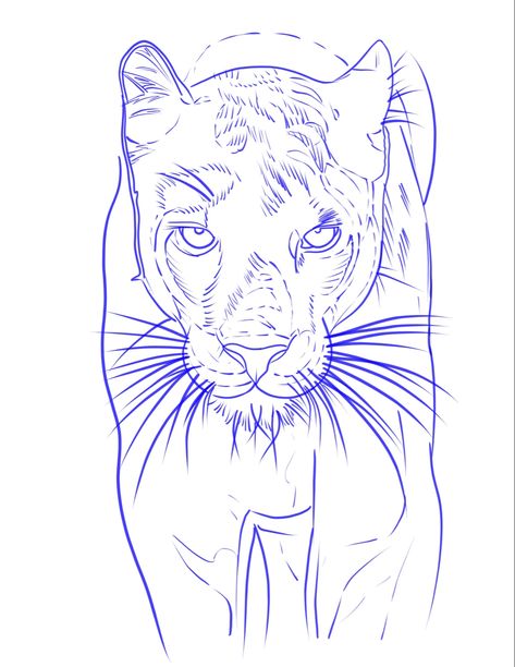 Black Panther Tattoo Stencil, Puma Tattoo Design, Panther Drawing Sketch, Panther Tattoo Stencil, Black Panther Animal Drawing, Puma Sketch, Panther Stencil, Panther Outline, Outline Animals