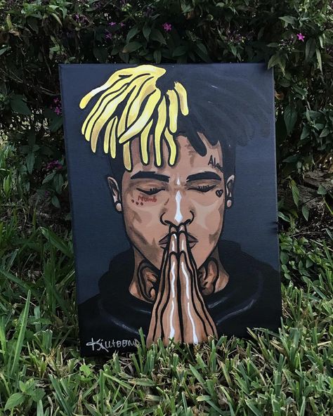 Xxxtentaci̇on Painting, Xxxtentaci̇on Drawing, Rapper Paintings, Xxxtentacion Drawing, Kanvas Art, Game Of Thrones Canvas, Sketch Images, Pencil Sketch Images, Rapper Art