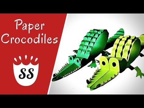 Crocodile Crafts For Kids, Crocodile Crafts, Crocodile Craft, Safari Crafts, Paper 3d, Nature School, Diy Projects For Kids, Thanksgiving Kids, Diy Crafts Hacks