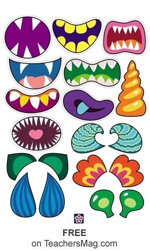 Mask Template Printable, Monster Shapes, Monster Mouth, Monster Pictures, Monster Craft, Monster Crafts, Monster Mask, Halloween Kunst, Monster Eyes