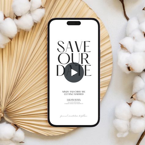 Digital Save The Date, Save The Date Video, Wedding Invitation Digital, Animated Invitations, Wedding Invitation Video, Save The Date Template, Save The Date Templates, Invitation Digital, Formal Invitation