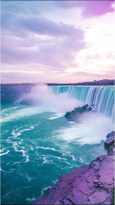 Niagara Falls cascading into the river, perfect for travel wallpaper and scenic views. Niagara Falls Picture Ideas Canada, Canada Travel Toronto Niagara Falls, Niagara Falls Hotel View, Canadian Side Of Niagara Falls, Grand Falls, Unique Vacation Rentals, Canada Vacation, Destin Hotels, Old Quebec