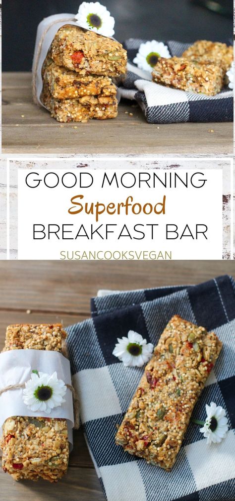 Superfood Breakfast Bars, Protein Breakfast Bars, Quinoa Breakfast Bars, Quinoa Bars, Breakfast Bars Healthy, Snack On The Go, Breakfast Bars Recipe, Energy Breakfast, Superfood Breakfast