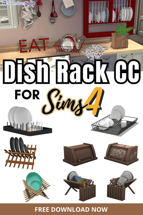 Custom dish racks and drying racks for your Sim's dishes. Check out the full list for a huge collection of CC to download Sims 4 Dish Rack, Sims 4 Dish Rack Cc, Sims 4 Shoe Rack, Drying Racks, Dish Rag, Dirt Cheap, Dish Rack, Sims 4 Mods Clothes, Dish Rack Drying