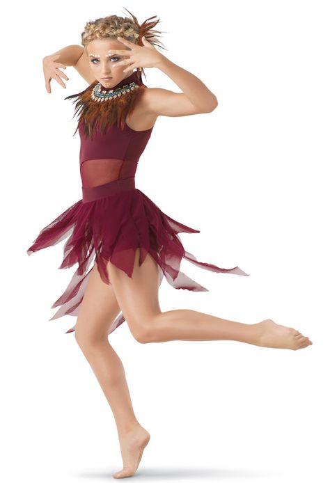 She Wolf  Lyrical (Youth) - "COLORS OF THE WIND"   Weissman® | Tribal Character Dance Costume Feather Jazz Costumes, Weissman Dance Costumes Lyrical, Jungle Dance Costume, Wolf Dance Costume, Warrior Dance Costume, Character Dance Costumes, Dance Recital Costumes, Character Dance, Dance Costumes Lyrical