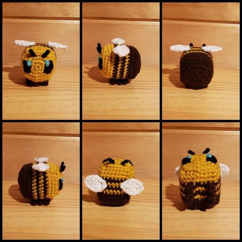 Minecraft Bee Crochet, Minecraft Bee, Stuffed Animal Pattern, Bee Pattern, Market Stall, Crochet Fashion Patterns, Stitch Art, The Bee, Cross Stitch Art