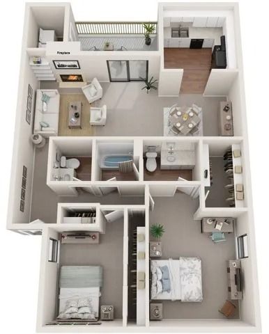 2x1.5 | 2 Bed Apartment | Silver Creek Apartments 2 Room Apartment Plan, 2 Bedroom Apartment Floor Plan Modern, 2 Bed Apartment Floor Plan, Apartment Layout 2 Bedroom, Fictional Houses, 2 Bedroom Apartment Layout, Apartment 2 Bedroom, 2 Bedroom Apartment Floor Plan, 2 Bed Apartment