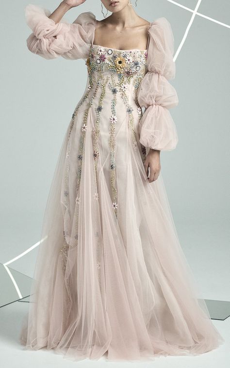 Look Gatsby, Mode Editorials, Rachel Gilbert, Mode Boho, فستان سهرة, Fairytale Dress, Fantasy Dress, Gowns With Sleeves, Gorgeous Gowns