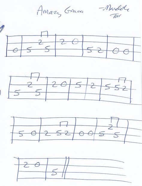 Amazing Grace - Mandolin TAB in G Major Banjo Tabs Tablature Sheet Music, Mandolin Sheet Music, Mandolin Tabs Songs, Hammered Dulcimer Sheet Music, Clawhammer Banjo Tab, Learning Mandolin, Mandolin Songs, Banjo Tabs, Mandolin Lessons