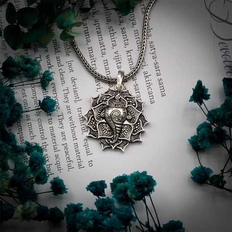 🐚SANKHA PADMA🪷 Discover our handcrafted pure silver Lotus and Conch Pendant. As sacred attributes of Lord Vishnu, the conch, or 'shankha,' symbolizes creation, purity, and life, while the lotus flower, or Padma, represents divinity and purity, standing among the eight auspicious symbols, the Ashtamangalas. Embrace the divine energy and rich heritage of these powerful symbols with our exquisite pendant—a true embodiment of spiritual growth and auspiciousness. #silverjewelry #handcraftedjewelr... Eight Auspicious Symbols, Powerful Symbols, The Lotus Flower, Divine Energy, Goddess Artwork, Lord Vishnu, Yoga Jewelry, Necklace Pendants, Classy Jewelry