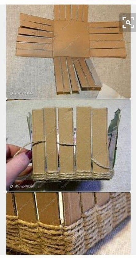 Carton Diy, Craft Table Diy, Diy Rope Basket, Diy Summer Crafts, Diy Yarn Crafts, Diy Craft Room, Rope Crafts, Diy Cardboard Furniture, Repurposed Furniture Diy