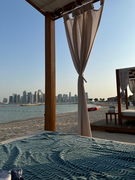 IHG beach club Qatar Doha, Lovely Photo, Doha Qatar, Doha, Beach Club, Day Off, Qatar, Girls Trip, Dubai