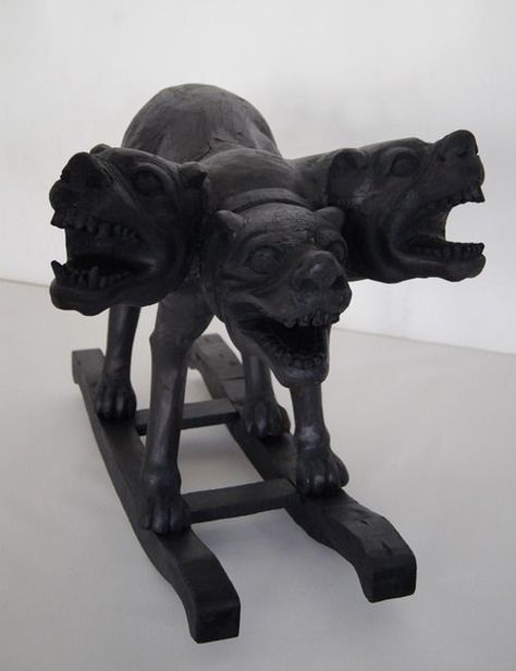 Rocking Cerberus haha.  Not gonna lie, I would have this in my place just for me! Mythology Monsters, Gothic Nursery, Goth Houses, Gothic Baby, Goth Baby, Gothic Furniture, Horror Decor, Goth Home, Goth Home Decor