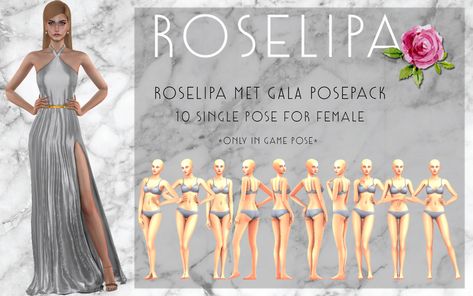 ROSELIPA — MET GALA Pose About this pose pack:   In Game... Ts4 Red Carpet Poses, Sims 4 Red Carpet Poses, Met Gala Sims 4 Cc, Pose Sims 4 Cc, Gala Poses, Poses Sims 4 Cc, Red Carpet Backdrop, Solo Poses, Sims Poses