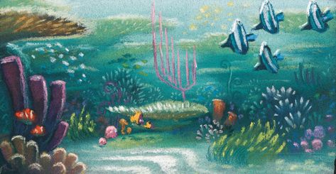 Art of Finding Nemo Nemo Background, Pixar Concept Art, Good Animated Movies, Reef Fish, Bg Design, Art Journal Cover, Doodle Art Journals, Disney Concept Art, A Clown