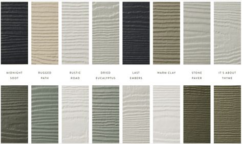 16 New Stunning Siding Colors by Magnolia Homes and James Hardie | Colorado Siding Magnolia Exterior Paint Colors House, Magnolia James Hardie, Plygem Siding Color Schemes, Hardy Plank Siding Colors, Hardie Board Siding Magnolia, Mountain Sage Hardie Siding, Hardie Board Siding Cobblestone, James Hardie Siding Ideas, James Hardie Birch Tree Siding