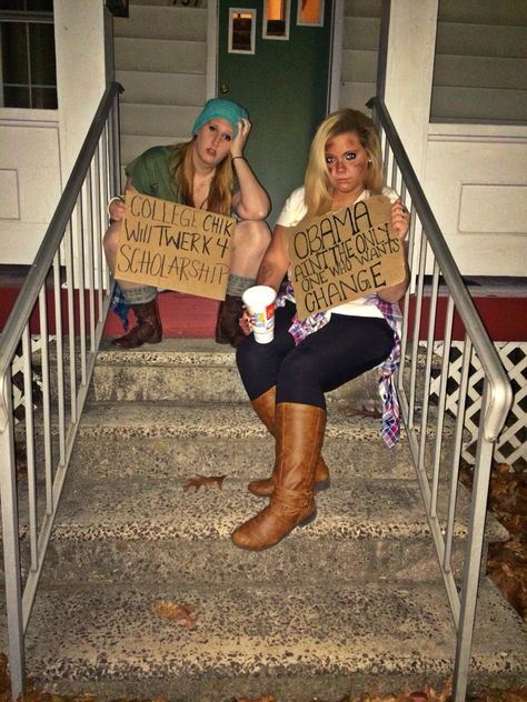 Homeless #costumes #halloween #sorority #social Homeless Halloween Costume, Lifeguard Halloween, College Couple Costumes, Tacky Tourist Costume, Starbucks Halloween Costume, Halloween Prisoner Costume, Seven Dwarfs Costume, College Costumes, Funny Couple Costumes