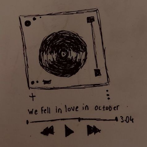 I Miss You Aethstetic, Grunge Sketches Easy, Spotify Sketch, Lyric Drawings, October Girl, Desenhos Love, Love Birthday Quotes, Sketches Of Love, Easy Love Drawings