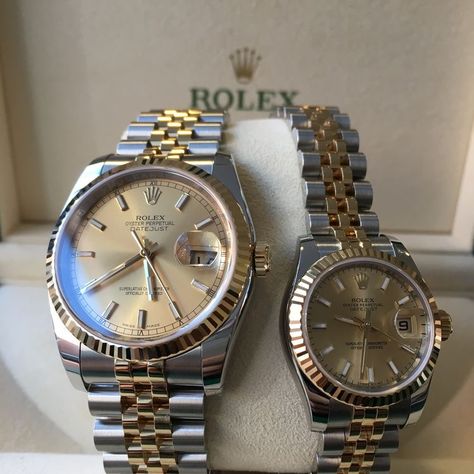 Couple Watches Set Luxury, His And Her Rolex Watches, His And Hers Rolex Watches, Rolex Couple Watch, Rolex Couple, His And Hers Rolex, His And Hers Watches, No Risk No Story, Rolex Watch Price